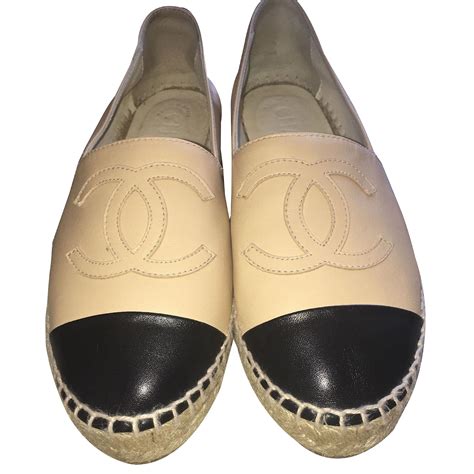 prix espadrilles chanel cuir|chanel espadrilles price euro.